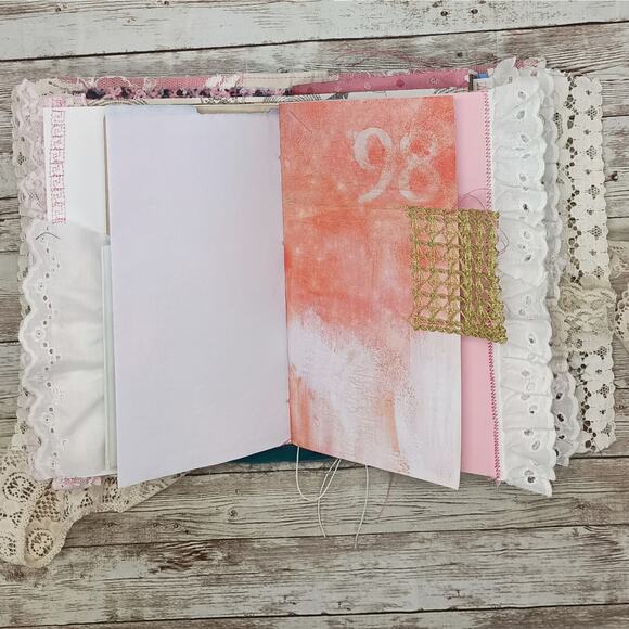 Pink Embellished Junk Journal: Flowers, Birds and Butterflies (Lifetime) - Picture 8 of 16